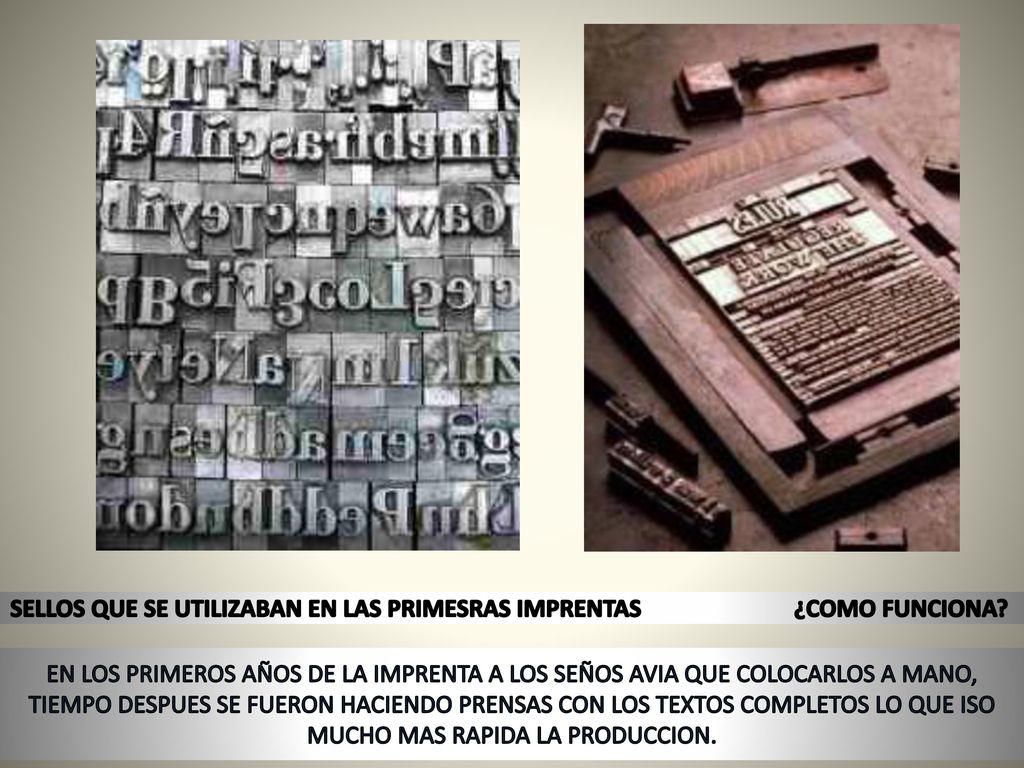 SELLOS QUE SE UTILIZABAN EN LAS PRIMESRAS IMPRENTAS ¿COMO FUNCIONA