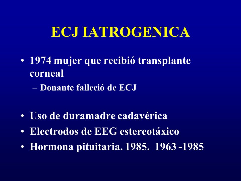 ECJ IATROGENICA 1974 mujer que recibió transplante corneal