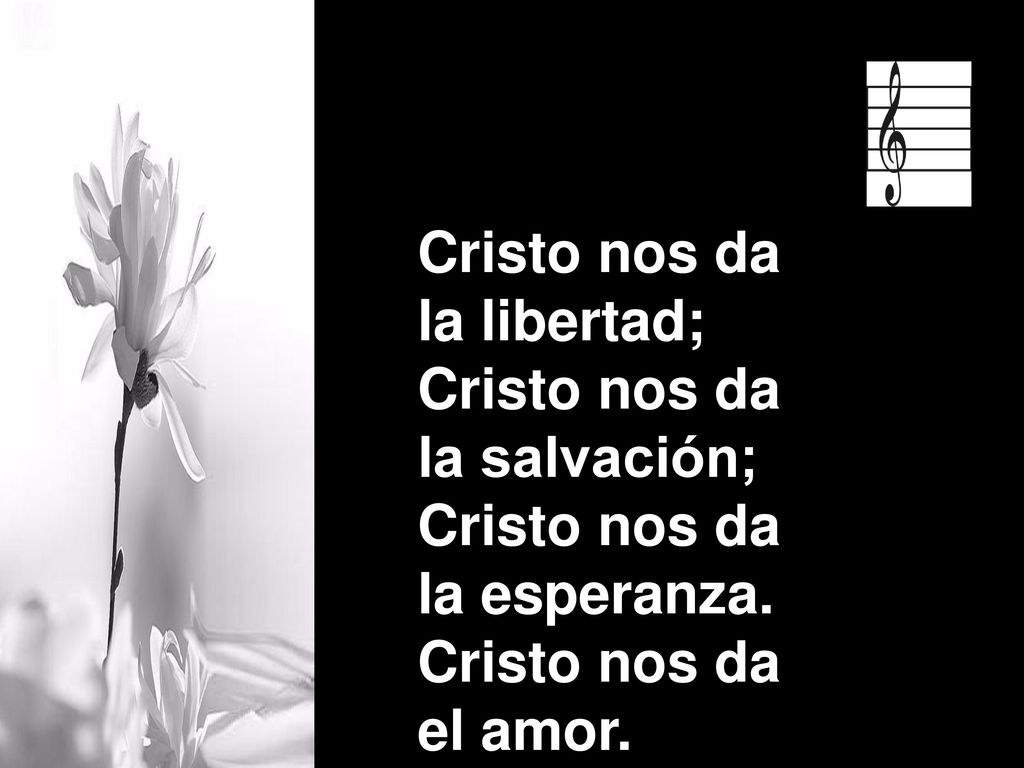 Cristo nos da la libertad; la salvación; la esperanza. el amor.
