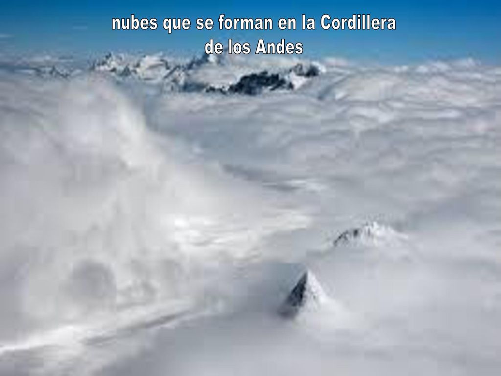 nubes que se forman en la Cordillera