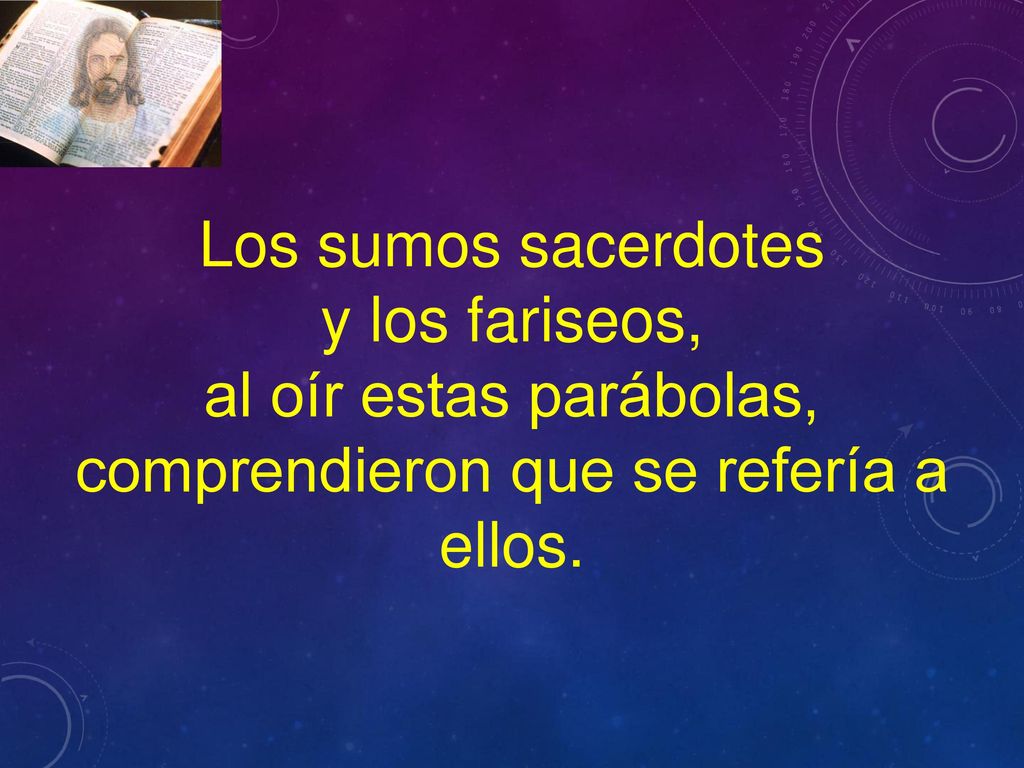 al oír estas parábolas, comprendieron que se refería a ellos.