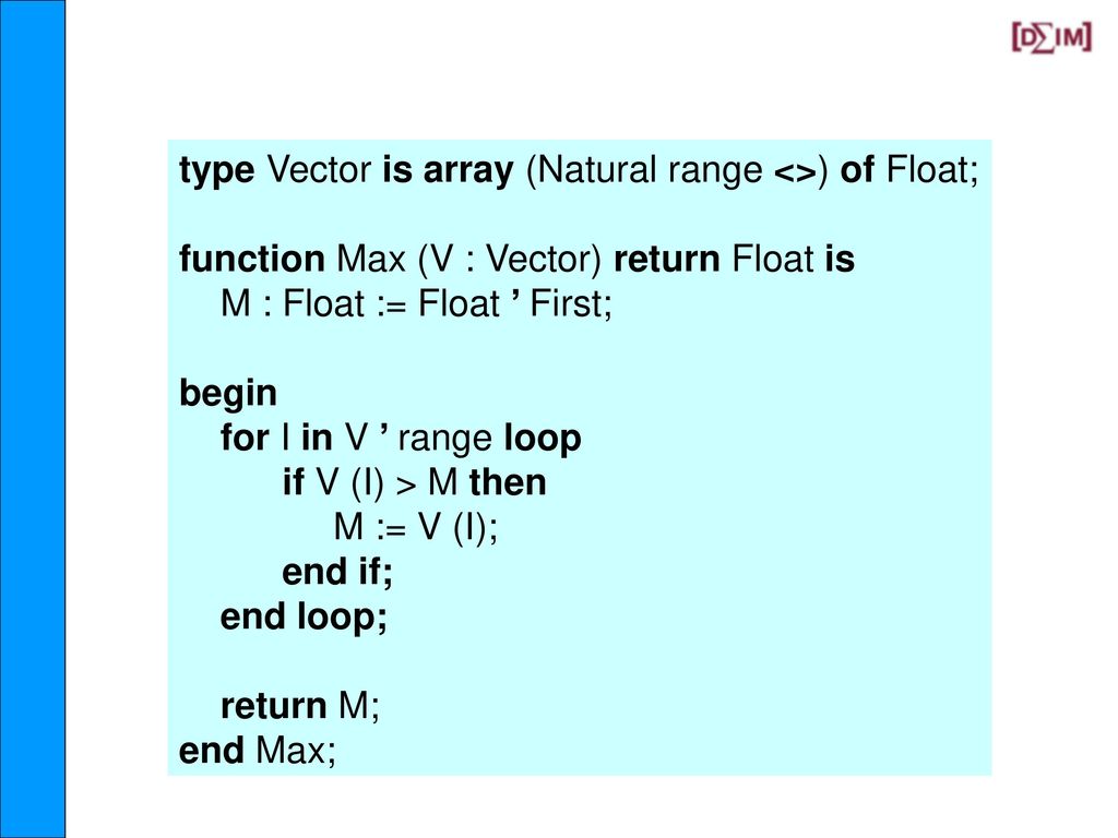 Atributos de Array ARRAY ’ First : menor índice en ARRAY