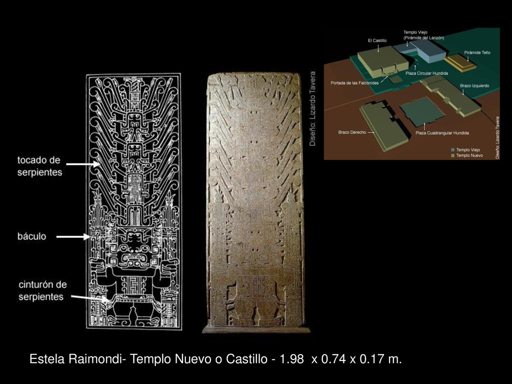Estela Raimondi- Templo Nuevo o Castillo x 0.74 x 0.17 m.