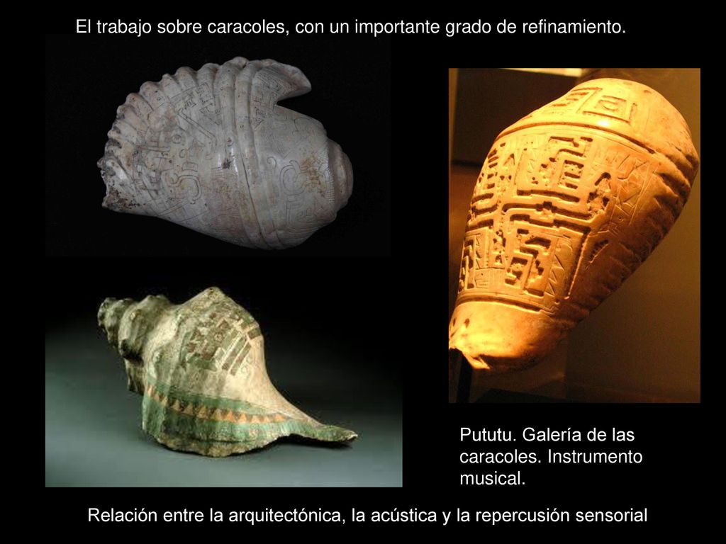 El trabajo sobre caracoles, con un importante grado de refinamiento.