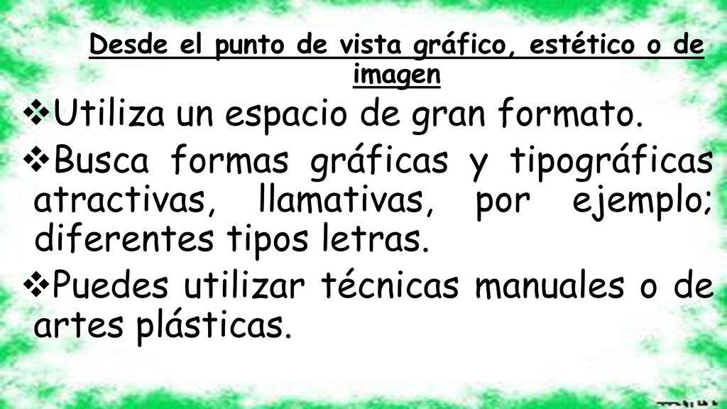 Desde el punto de vista gráfico, estético o de imagen