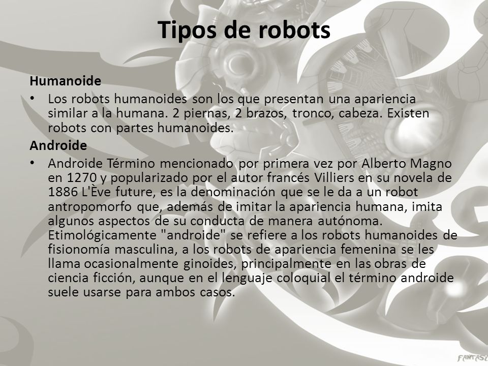Tipos de robots Humanoide