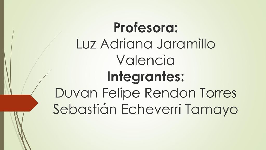 Profesora: Luz Adriana Jaramillo Valencia Integrantes: Duvan Felipe Rendon Torres Sebastián Echeverri Tamayo