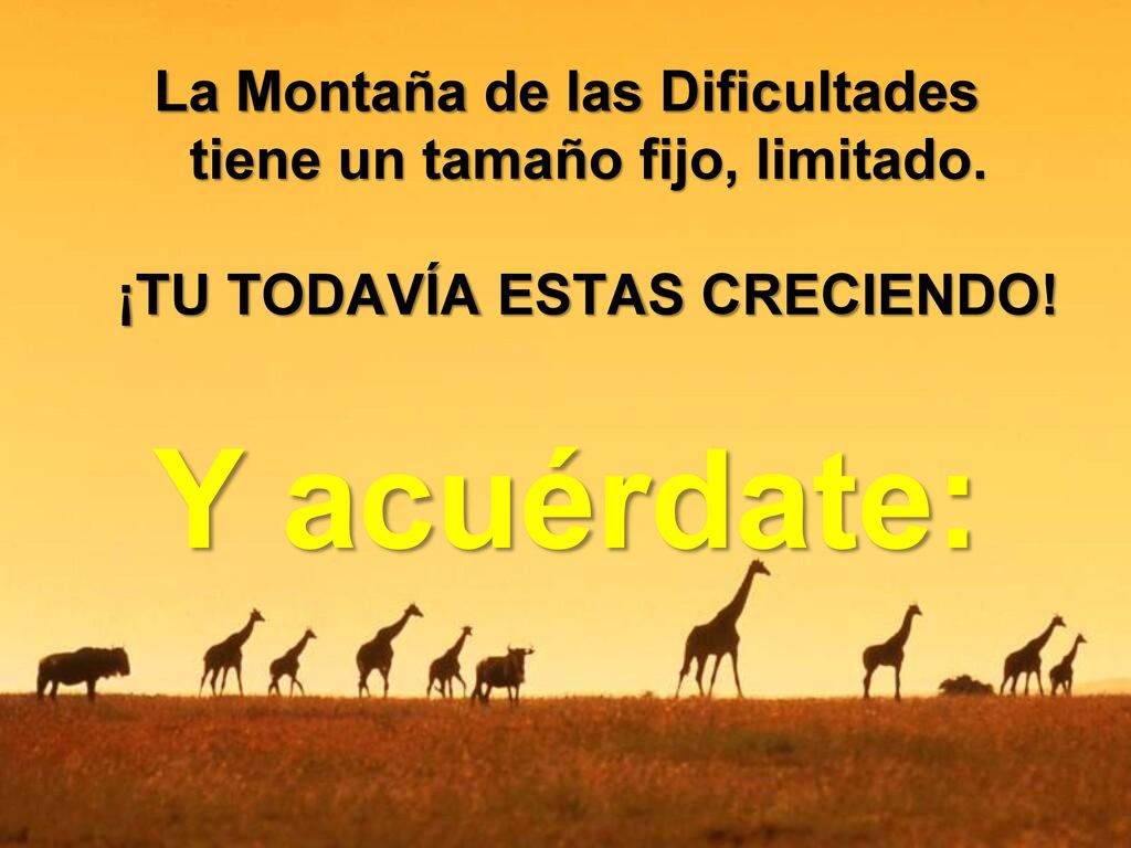 La Montaña de las Dificultades tiene un tamaño fijo, limitado