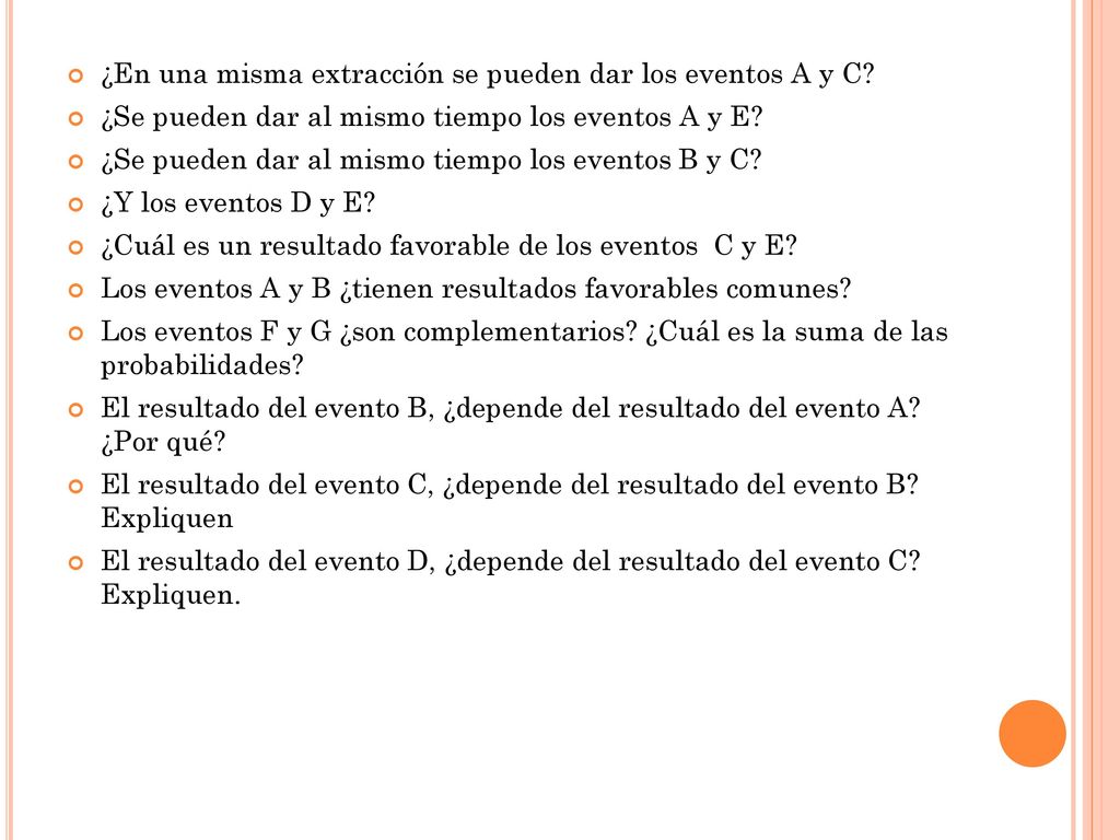 ¿En una misma extracción se pueden dar los eventos A y C