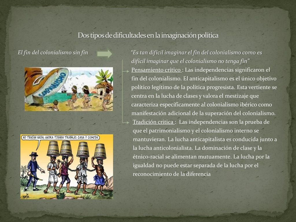 Dos tipos de dificultades en la imaginación política