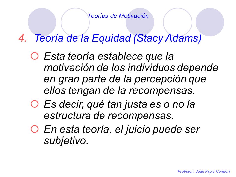 Teoría de la Equidad (Stacy Adams)