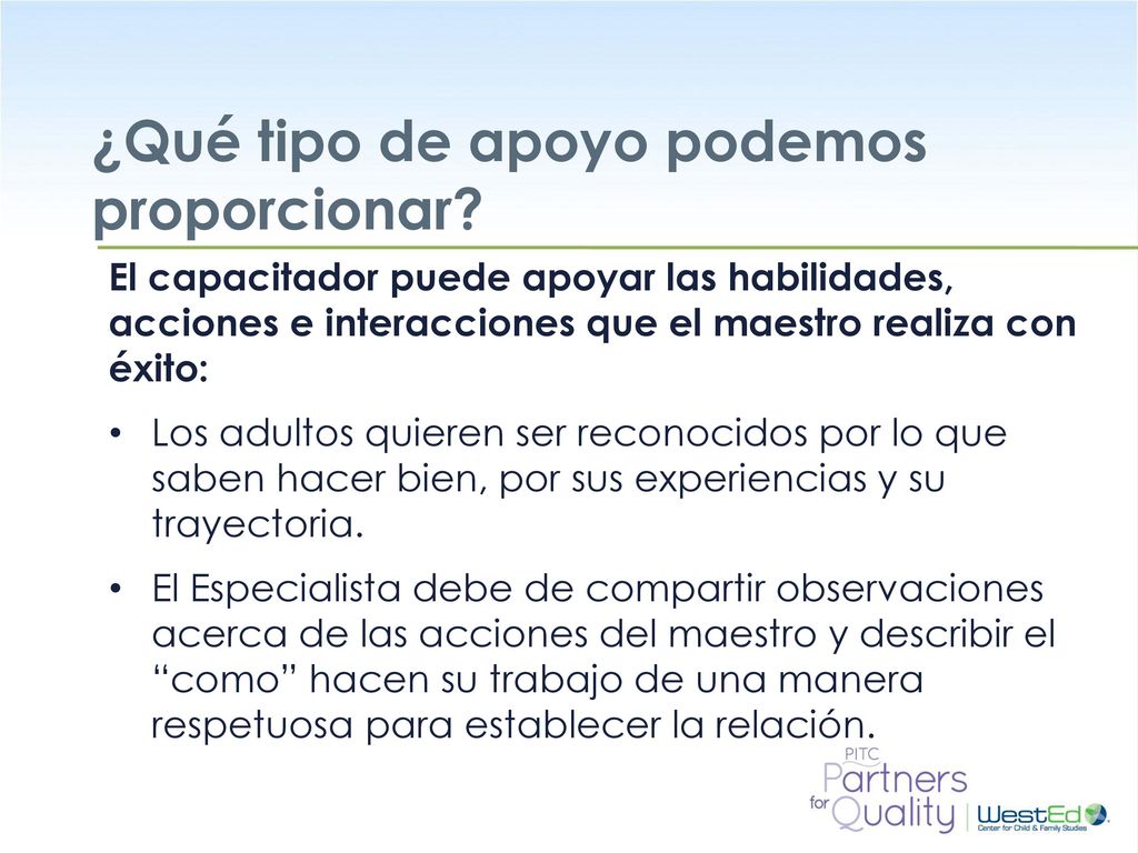 ¿Qué tipo de apoyo podemos proporcionar