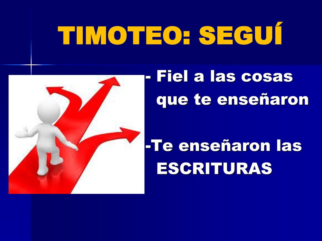 TIMOTEO: SEGUÍ - Fiel a las cosas que te enseñaron -Te enseñaron las ESCRITURAS