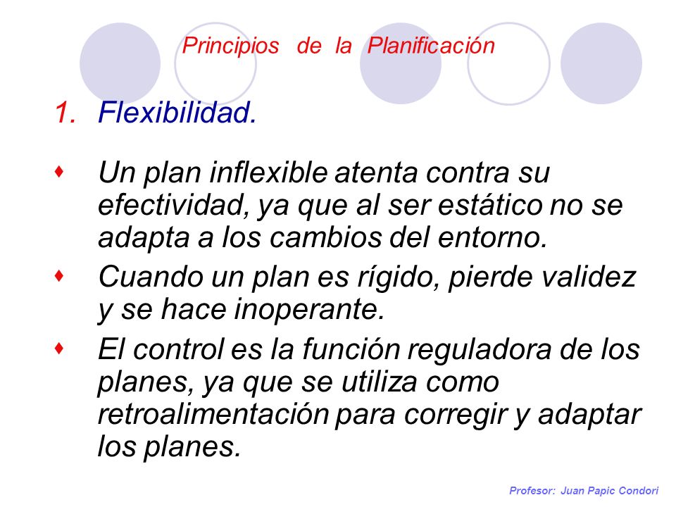 Principios de la Planificación