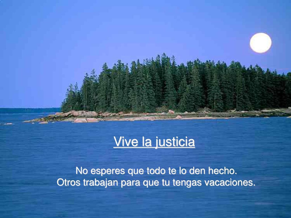 Vive la justicia No esperes que todo te lo den hecho.