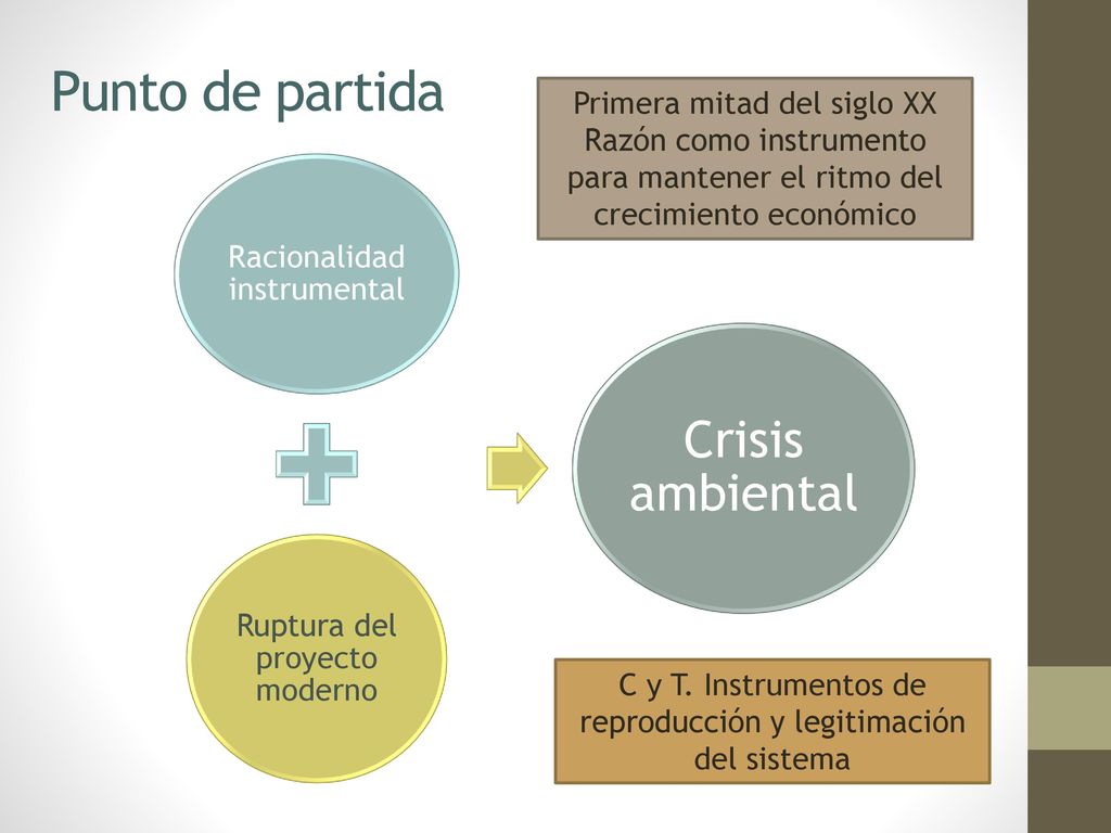 Punto de partida Crisis ambiental Primera mitad del siglo XX
