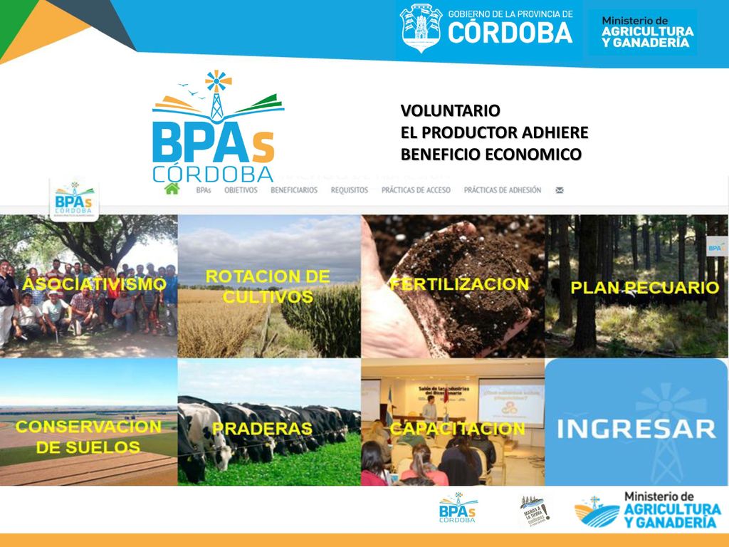 VOLUNTARIO EL PRODUCTOR ADHIERE BENEFICIO ECONOMICO