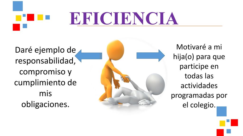 EFICIENCIA Motivaré a mi hija(o) para que participe en todas las actividades programadas por el colegio.