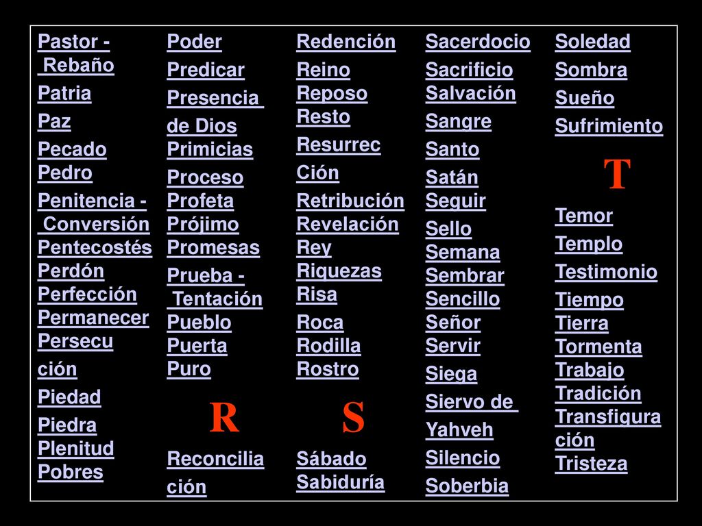 R S Pastor - Rebaño Patria Paz Pecado Pedro