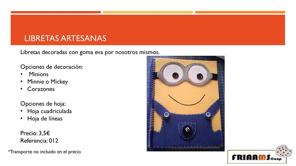 Libretas artesanas Libretas decoradas con goma eva por nosotros mismos. Opciones de decoración: Minions.