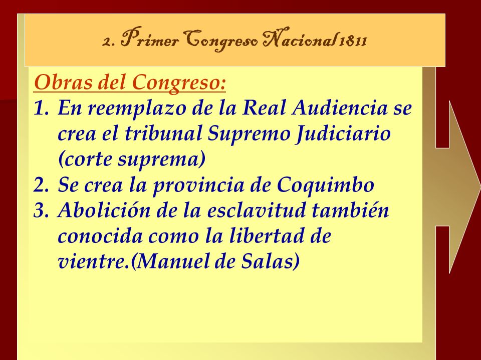 2. Primer Congreso Nacional 1811