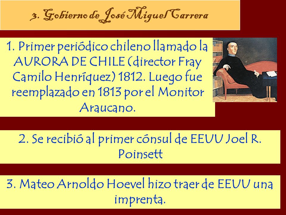 3. Gobierno de José Miguel Carrera