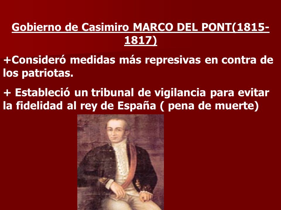 Gobierno de Casimiro MARCO DEL PONT( )