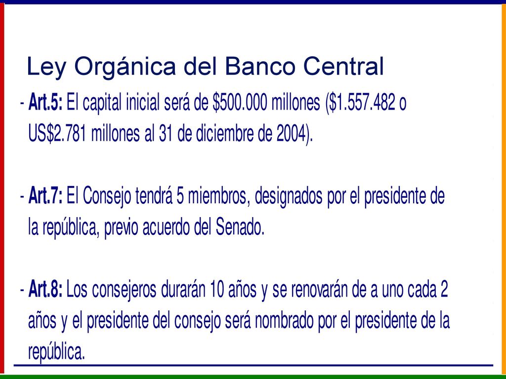 Modelo de Caja del BCCH Contracciones de emisión: A) Reserva técnica.