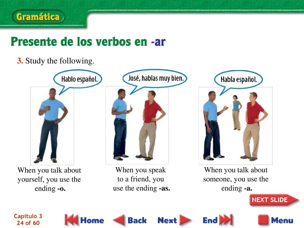 3. Study the following. When you talk about yourself, you use the