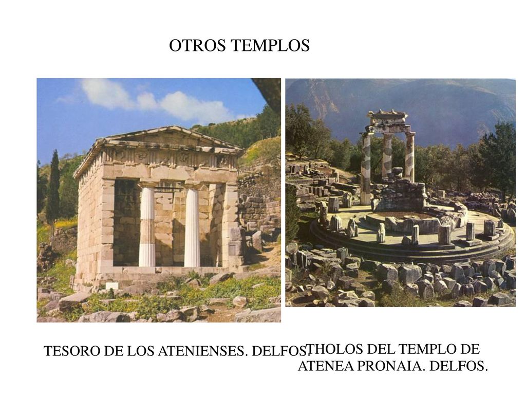 OTROS TEMPLOS THOLOS DEL TEMPLO DE TESORO DE LOS ATENIENSES. DELFOS.