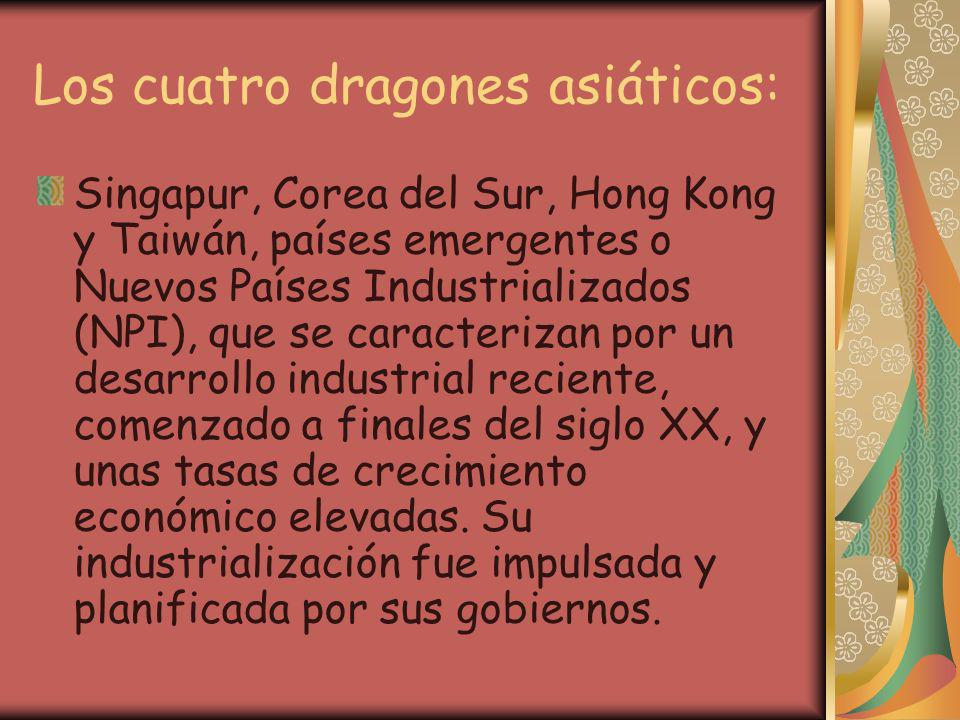 Los cuatro dragones asiáticos: