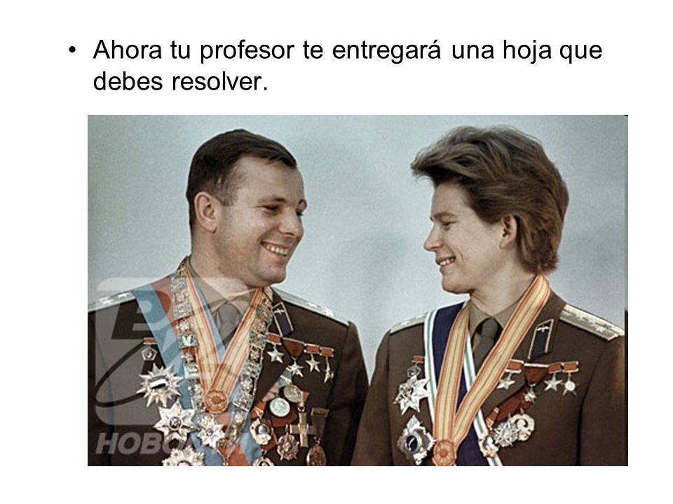 Ahora tu profesor te entregará una hoja que debes resolver.