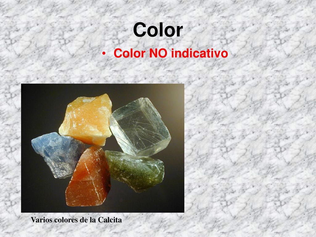 Varios colores de la Calcita