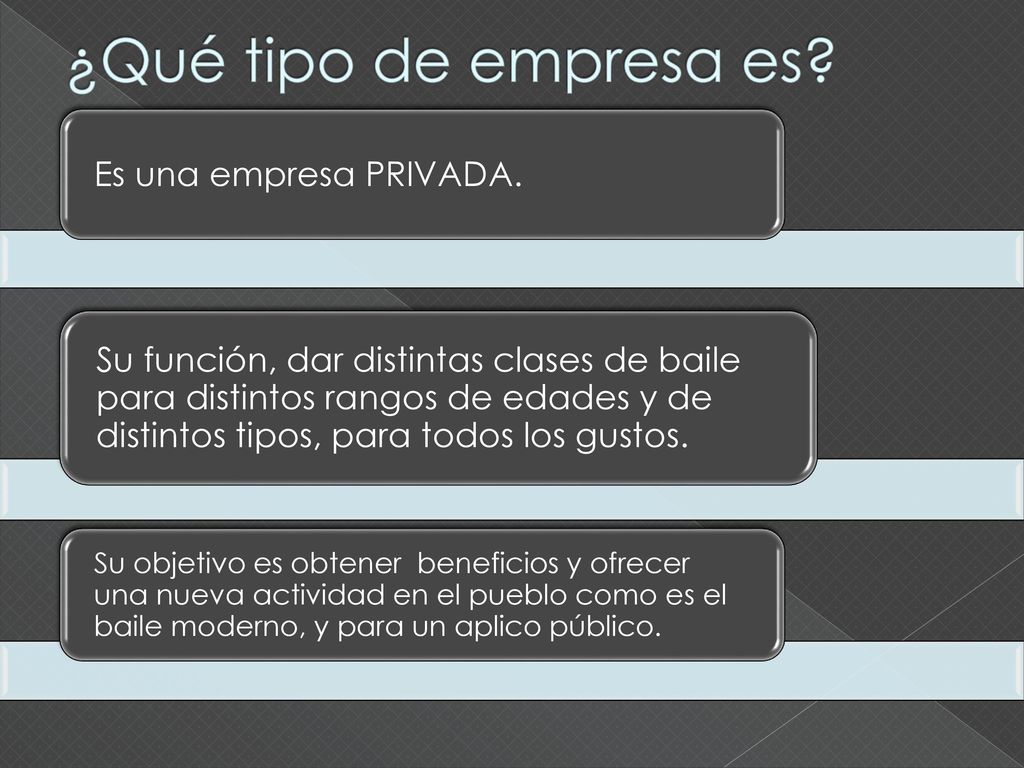¿Qué tipo de empresa es Es una empresa PRIVADA.
