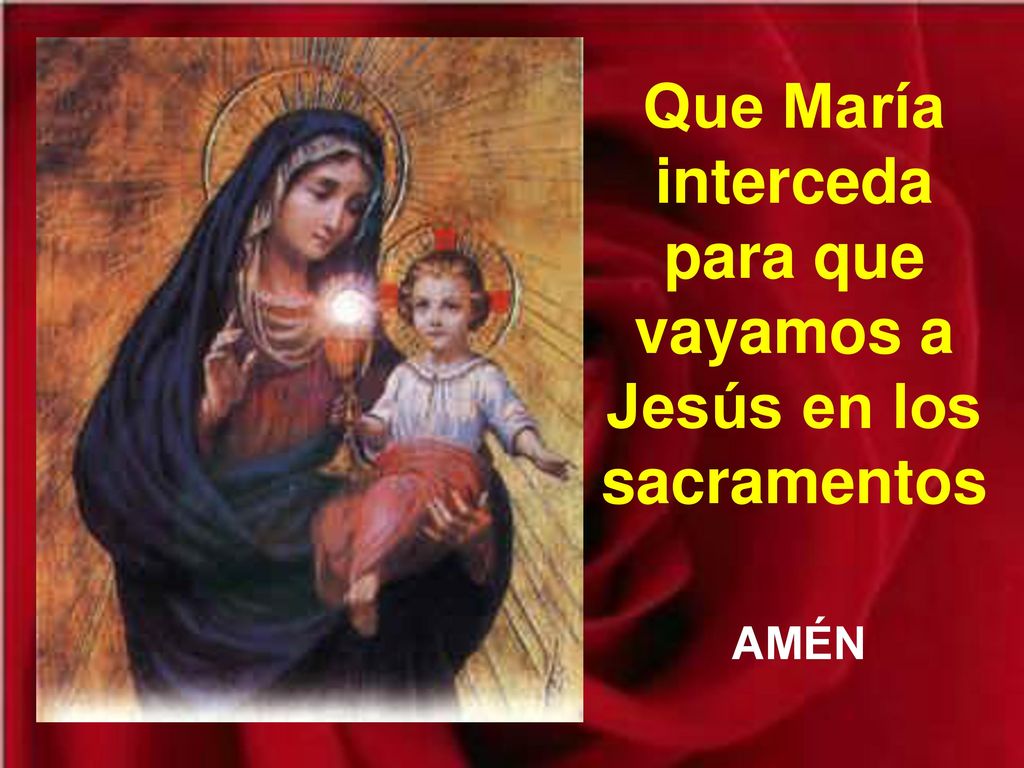 Que María interceda para que vayamos a Jesús en los sacramentos