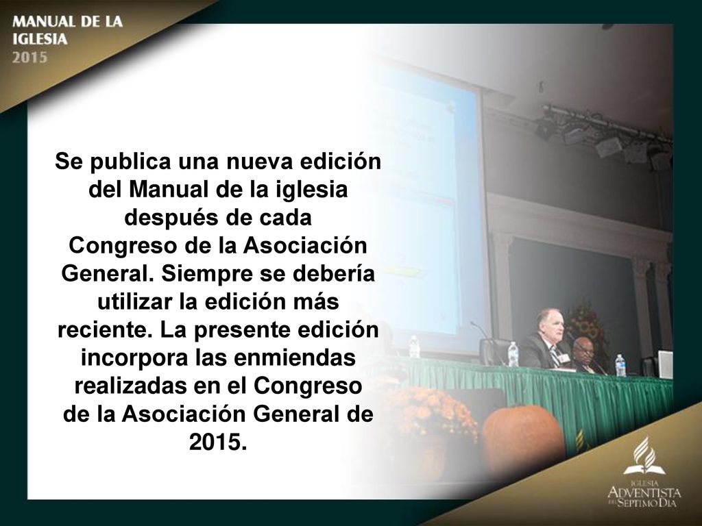 Se publica una nueva edición del Manual de la iglesia después de cada