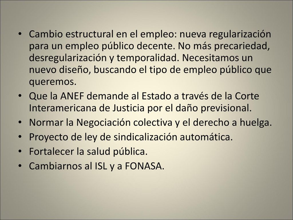 Cambio estructural en el empleo: nueva regularización para un empleo público decente. No más precariedad, desregularización y temporalidad. Necesitamos un nuevo diseño, buscando el tipo de empleo público que queremos.