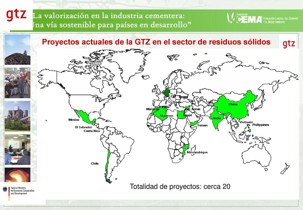 Proyectos actuales de la GTZ en el sector de residuos sólidos