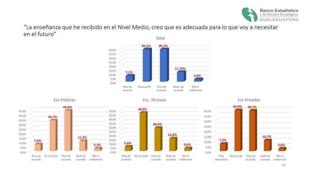 La enseñanza que he recibido en el Nivel Medio, creo que es adecuada para lo que voy a necesitar en el futuro