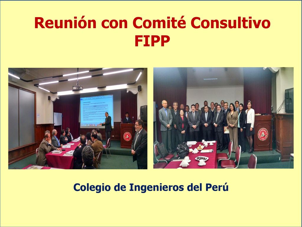 Reunión con Comité Consultivo FIPP Colegio de Ingenieros del Perú