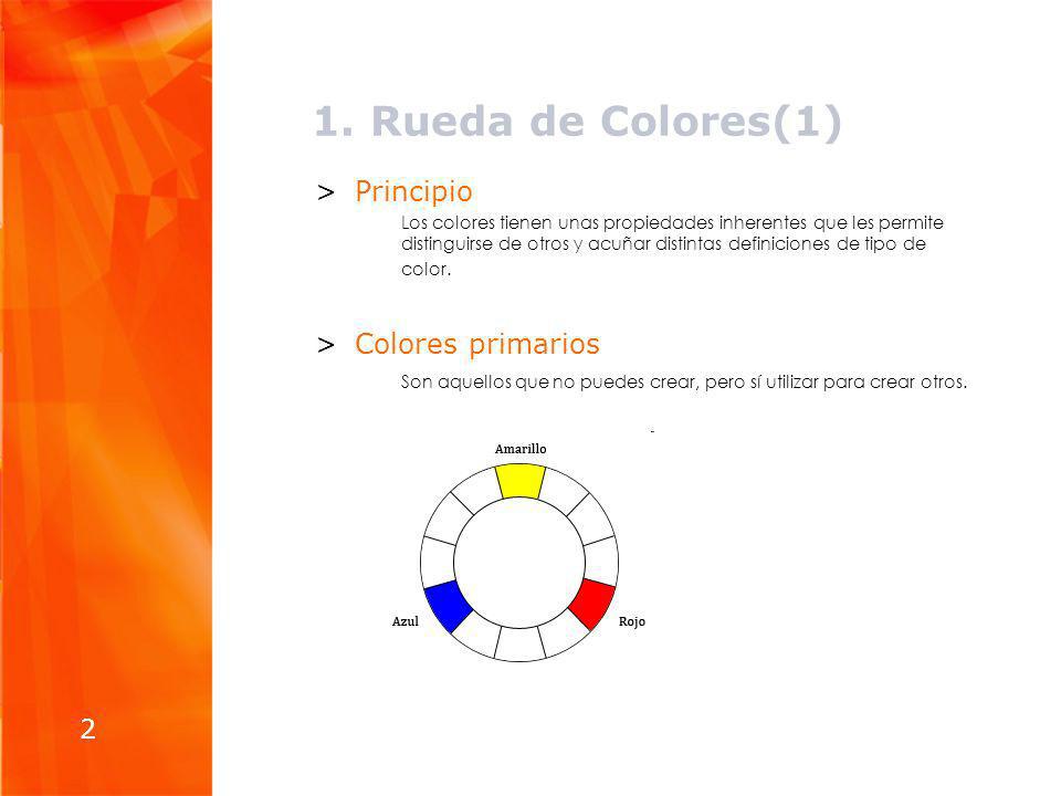 1. Rueda de Colores(1) Principio Colores primarios 2