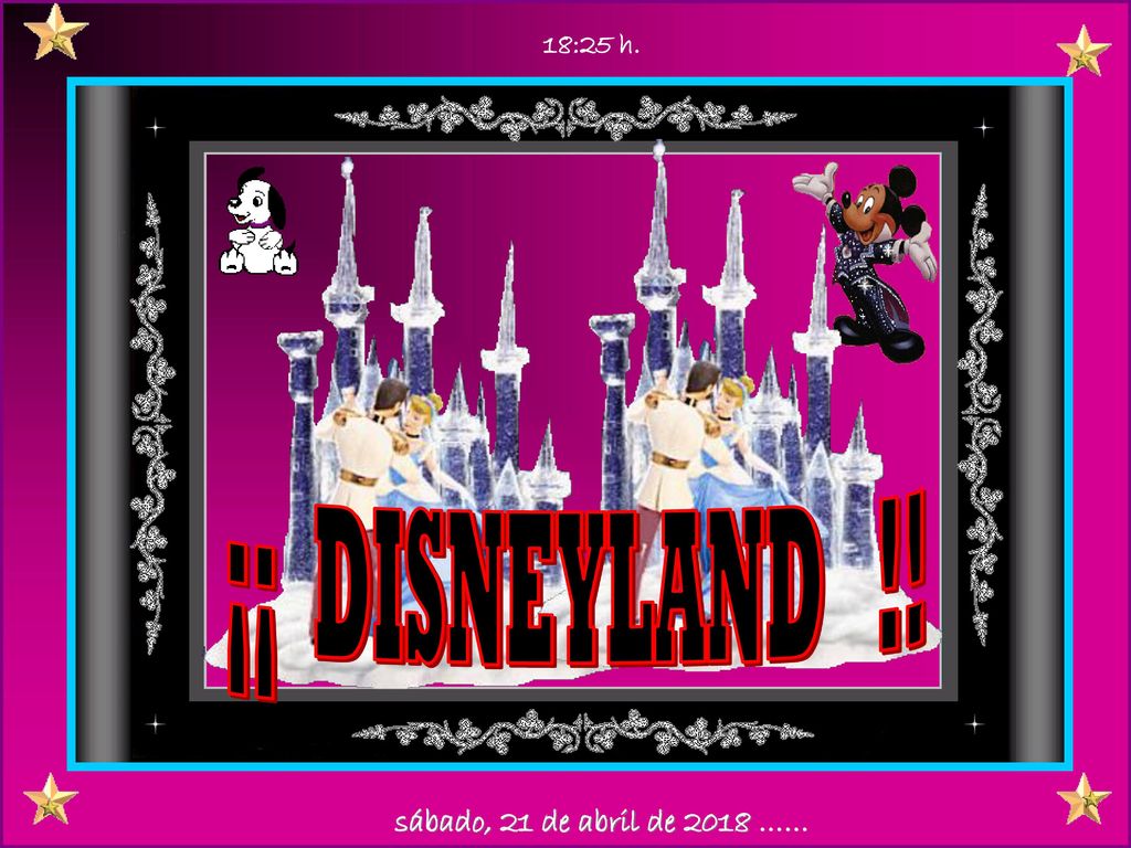 18:25 h. ¡¡ DISNEYLAND !! sábado, 21 de abril de 2018 ……