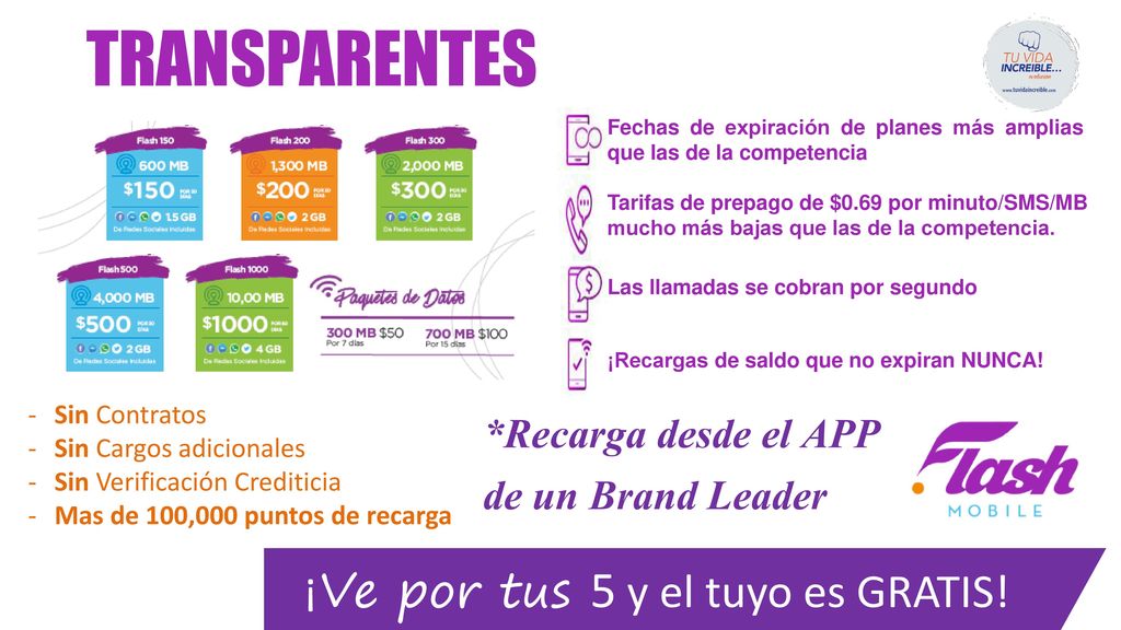 ¡Ve por tus 5 y el tuyo es GRATIS!