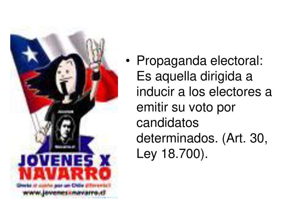 Propaganda electoral: Es aquella dirigida a inducir a los electores a emitir su voto por candidatos determinados.