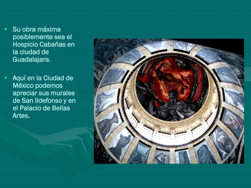 Su obra máxima posiblemente sea el Hospicio Cabañas en la ciudad de Guadalajara.
