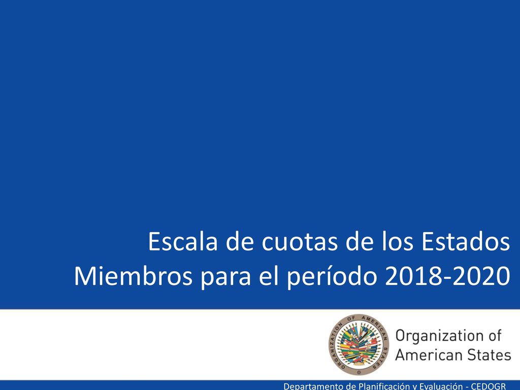 Escala de cuotas de los Estados Miembros para el período