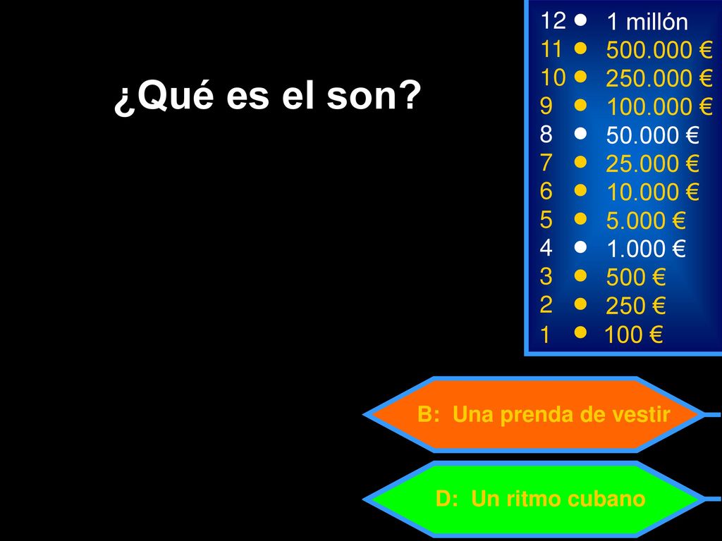 ¿Qué es el son 12 1 millón € € € 8