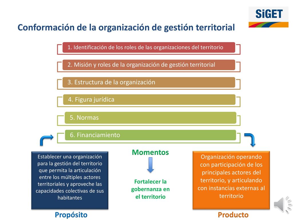 Conformación de la organización de gestión territorial