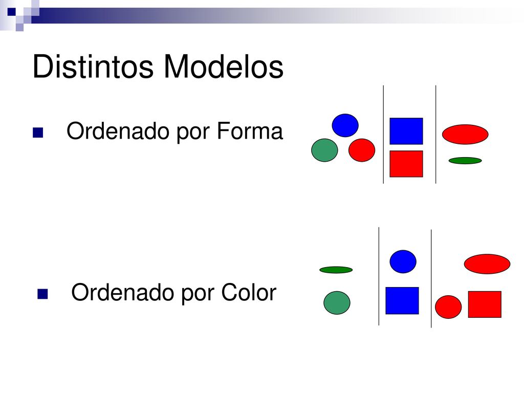 Distintos Modelos Ordenado por Forma Ordenado por Color