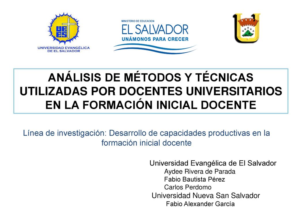 ANÁLISIS DE MÉTODOS Y TÉCNICAS UTILIZADAS POR DOCENTES UNIVERSITARIOS EN LA FORMACIÓN INICIAL DOCENTE